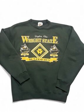 Wright State Raiders Green Graphic Crewneck Sweatshirt
